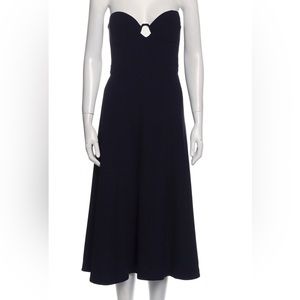 ZIMMERMAN Strapless Knee Length Dress. Navy Blue US 6